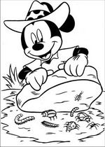 coloring page Mickey on safari